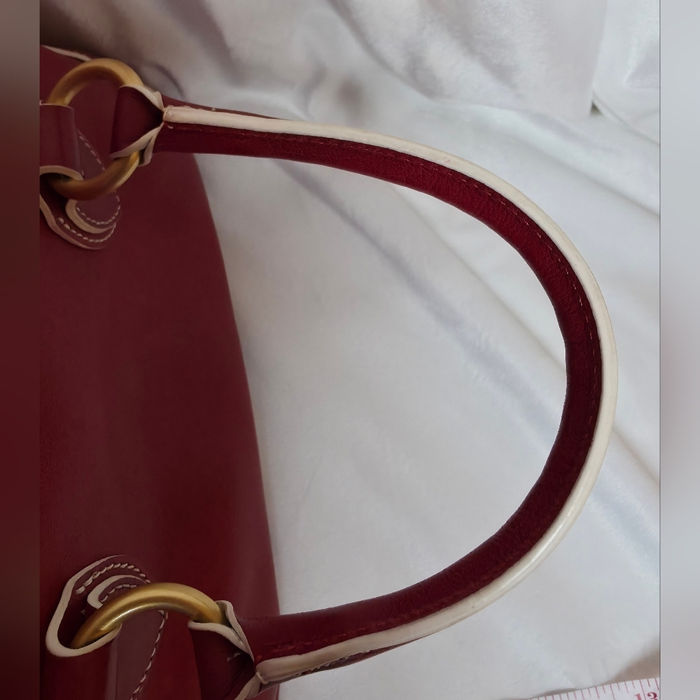 Dooney & Bourke Red Leather Satchel - Picture 15 of 16
